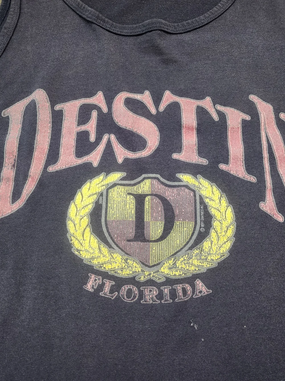 Vintage 90s Destin Florida Men's Medium/Large Beach Tank Top Sleeveless T Shirt
